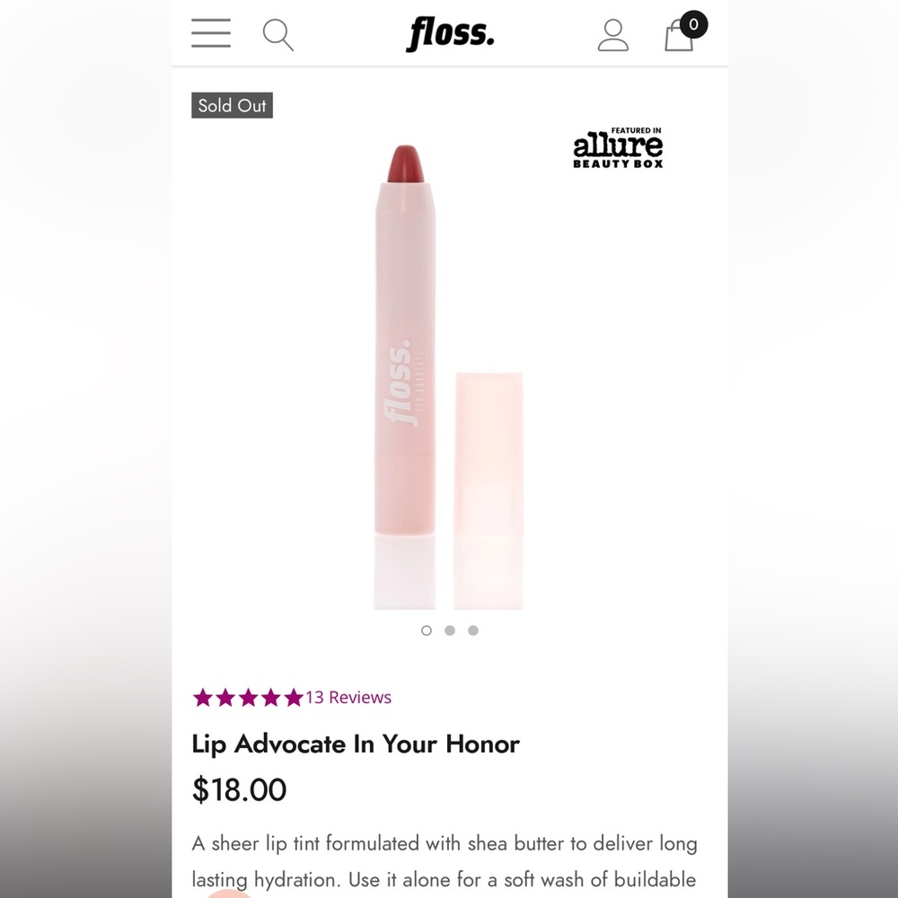 Floss Lip Advocate - shade in your Honor